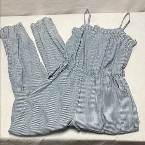 Abercrombie Kida Striped Blue Jumpsuit